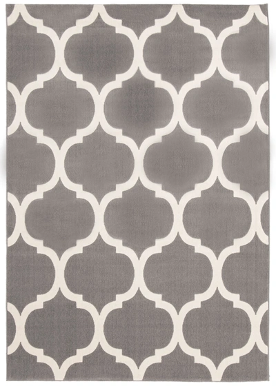 Ecarpet Arbour Moroccan Trellis Rug In Grey