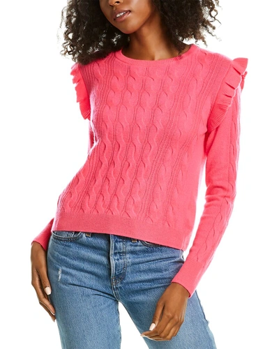 Scott & Scott London Cable-knit Cashmere Sweater In Pink