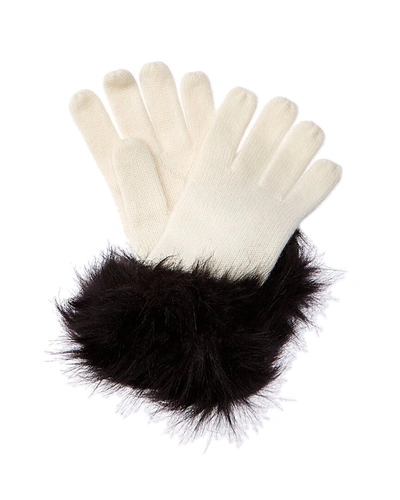Amicale Cashmere Gloves In White