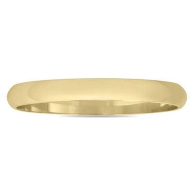 Monary 2mm Domed Wedding Band In 14k Yellow Gold In Beige