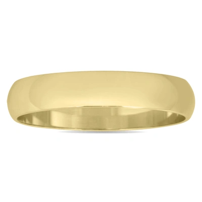 Monary 3mm Domed Wedding Band In 10k Yellow Gold In Beige
