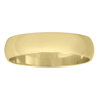 Monary 4mm Domed Wedding Band In 10k Yellow Gold