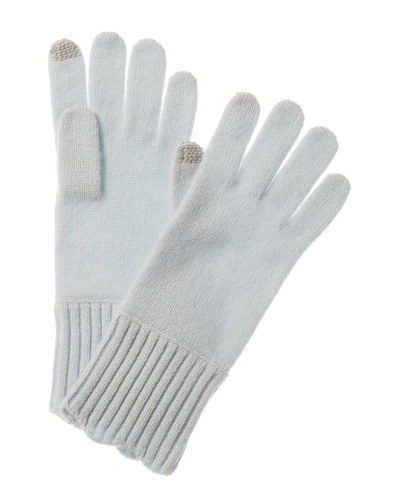 Hannah Rose Bow Trim Cashmere Gloves In Grey
