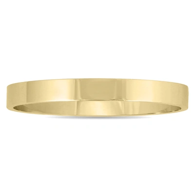 Monary 2mm Flat Comfort Fit Wedding Band In 14k Yellow Gold