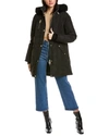 NB SERIES BY NICOLE BENISTI CLAREMONT LEATHER-TRIM DOWN COAT