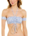 Frankies Bikinis Jagger Bikini Top In Blue