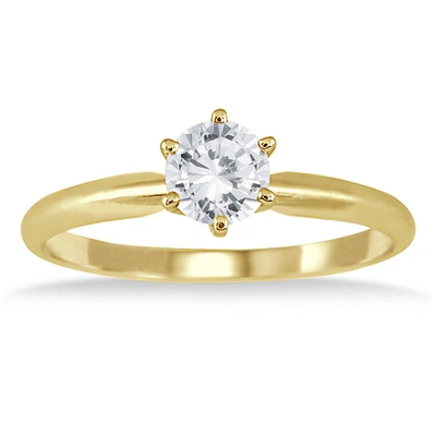 Monary 1/2 Carat Diamond Solitaire Ring In 14k Yellow Gold