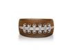 MONARY HUSTLE & TACKLE BROWN RHODIUM PLATED STERLING SILVER AMERICAN FOOTBALL DIAMOND RING
