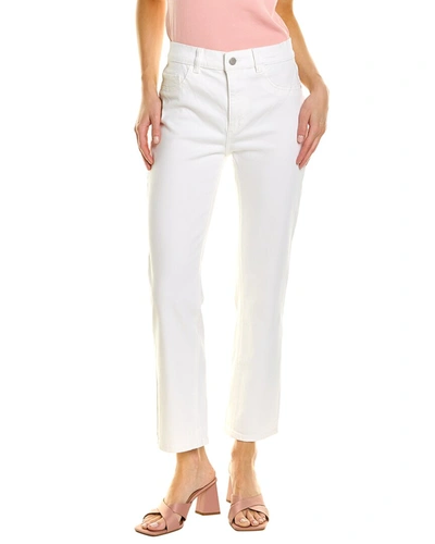 Dl1961 Mara Straight Mid Rise Instasculpt Ankle Jeans In Milk In White