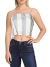 After Market Womens Striped Tank Crop Top In Blue