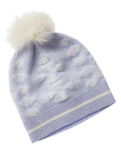 Hannah Rose Snowflake Wool & Angora-blend Hat In Blue