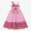 MARCHESA COUTURE GIRLS PINK RUFFLE TULLE DRESS