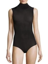 Wolford Fitted Turtleneck Bodysuit With Seamless Circular Knit In Black