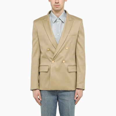 Valentino Peak-lapels Double-breasted Blazer In Beige