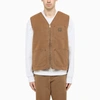 Carhartt Organic Cotton Denim Waistcoat In Braun