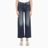 Mother The Ditcher Cropped Straight Jeans In Blue
