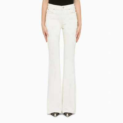 ALEXANDER MCQUEEN ALEXANDER MCQUEEN IVORY FLARED JEANS,733302QMAB7/M_ALEXQ-9015_311-26