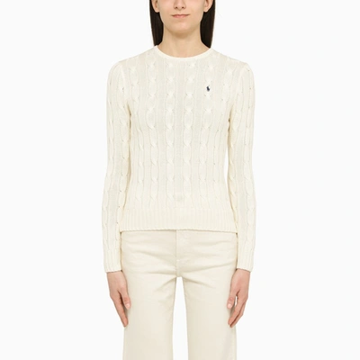 Polo Ralph Lauren Pony Embroidered Knit Jumper In White