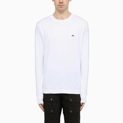 Marine Serre Organic Cotton Long-sleeve T-shirt In White