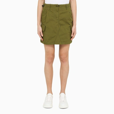 Kenzo Green Cotton Cargo Miniskirt