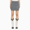 Loulou Studio Blue Suede Mini Skirt In Blue