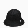 Sunnei Reversible Black Cotton Bucket In Multicolor