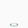 Swarovski Rhodium Plated Round Cut Matrix Ring In Light Blue