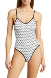 Topshop Tie Back One-piece Swimsuit In White