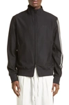 Y-3 Funnel Neck Zip-up Track Jacket In Black