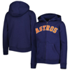 Outerstuff Youth Navy Houston Astros Wordmark Full-zip Fleece Hoodie In Navy