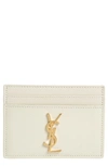 SAINT LAURENT MONOGRAM LEATHER CARD CASE