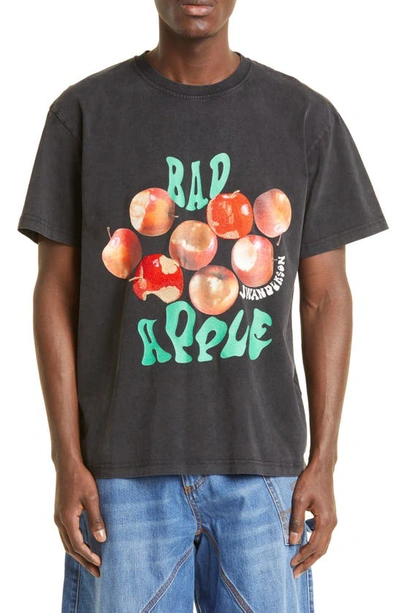 Jw Anderson Bad Apple Oversized T-shirt In Black