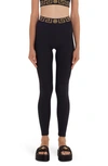 VERSACE LA GRECA WAISTBAND LEGGINGS