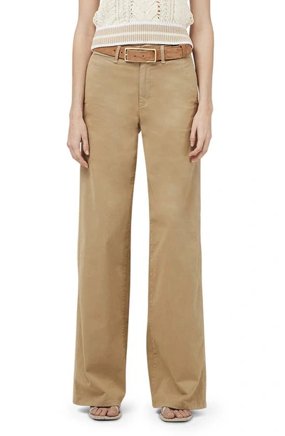 Rag & Bone Sofie Wide-leg Chino Pants In Khaki