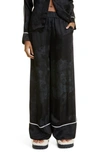 Off-white Piped-trim Pyjama Trousers In Black
