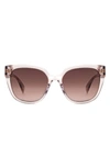 RAG & BONE 56MM GRADIENT POLARIZED SQUARE SUNGLASSES