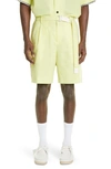 SACAI BELTED WIDE LEG SUITING SHORTS