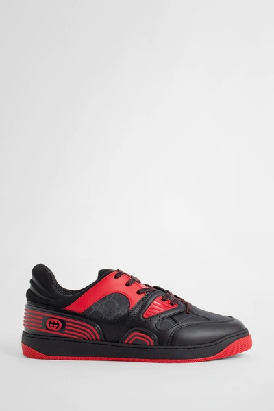 Gucci Basket Rubber-trimmed Monogrammed Canvas And Neoprene Sneakers In Multicolor
