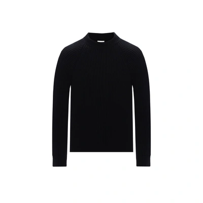 Saint Laurent Wool Rib-knit Sweater In Black