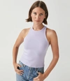 Michael Stars Aria Halter Tank In Amethyst