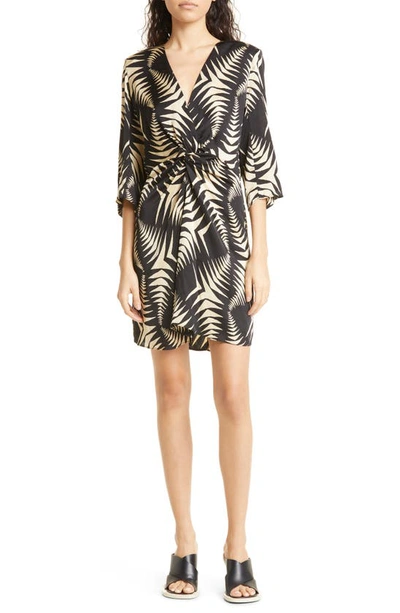 Ba&sh Ba & Sh Robe Naude Abstract Print Dress In Noir