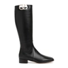 Valentino Garavani  Vlogo Leather Boots Shoes In Black