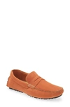 Nordstrom Brody Driving Penny Loafer In Orange Henna