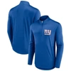 Fanatics Branded Royal New York Giants Tough Minded Quarter-zip Top In Royal