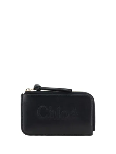 Chloé Sense Wallet In Black