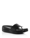Gucci Fifi Platform Demi Wedge Thong Sandals In Black