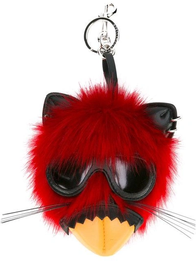 Stella Mccartney Punk Mouse Keychain In Red