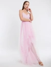 Bcbgmaxazria Katherine Tulle Evening Gown In Pink Rose