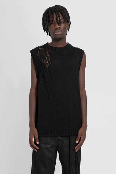 Ann Demeulemeester Man Black Knitwear