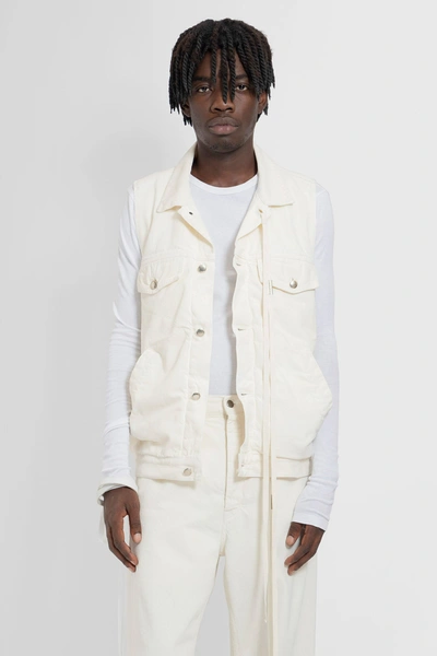 Ann Demeulemeester Man Off-white Waistcoats